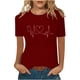 thumbnail image 1 of Moda para mujer Tops Funny Printe CasualFit Camisetas Blusa Estampado Camisa Fridja  bn3010, 1 of 5