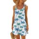 thumbnail image 2 of Vestido de Fiesta de las Mujeres Cuello Redondo sin Mangas Corbata Gradiente Teñido Vestido de Playa, Mezcla de Poliéster Spandex para Ocasional, 2 of 8