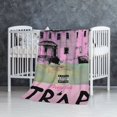 thumbnail image 2 of Manta con estampado multicolor, manta de franela súper suave, ligera y esponjosa, manta de cama afelpada, chicas guapas como la música trap, 2 of 8
