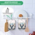 thumbnail image 6 of ALAZA Flower and Peacocks Pot Holders Set of 2 Heat Resistant Kitchen Oven Mitts, 6 of 7