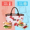 thumbnail image 6 of Tirrinia Adult Kid Lunch Bags, Women Men Large Oxford Lunchbox for Office, Beach, Picnic, School, Cute Soft Lunch Bag Tote, 10 Soda Cans Capacity，Pink Watermelon, 6 of 8