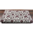 thumbnail image 3 of Burgundy Floral Block Print Kantha Quilt, Handmade Cotton Bedspread from Jaipur, Indian Boho Bedding Throw Blanket, Artisan Stitch Quilt, 3 of 11