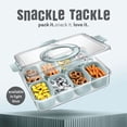 thumbnail image 4 of Cook With Color 8-Compartment Snackle Box Food Storage Carrier and Charcuterie Container, Divided Serving Tray with Lids and Handle, Gray, Portable and Dishwasher Safe, 4 of 7