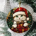 thumbnail image 2 of Cat Stained Glass Ornaments, Cat Ornament,Cat Christmas Tree Ornament, Cat Xmas Decorations In3ViF, 2 of 5