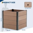 thumbnail image 7 of 25" x 25"x 23" Wood Look Raised Garden Bed with Bottom, Outdoor Planter Box for Vegetables & Herbs, Durable Composite Deep Root Bed for Vegetables, Flowers in Backyard, Patio, 7 of 7