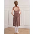 thumbnail image 4 of Alvivi Girls Sleeveless High-Low Dance Dress Lyrical Ballet Modern Contemporary Dancewear Costume Brown 16, 4 of 7