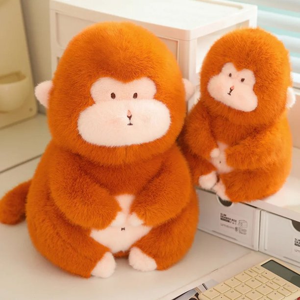 Juguete de peluche de mono de simulación, muñeco de mono de cola larga de peluche suave, decoración del hogar, regalo de cumpleaños para niños