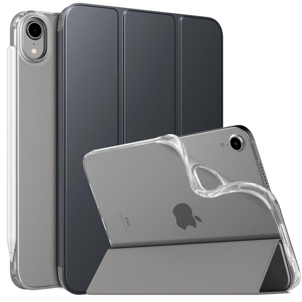 Funda MoKo Soft TPU translúcida esmerilada para iPad mini 7/6 gris