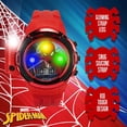 thumbnail image 2 of Accutime Kids Marvel Spiderman Reloj de pulsera de cuarzo LCD digital rojo con linterna y correa roja para niños, niñas y niños pequeños (Modelo: SPD4747AZ), 2 of 5