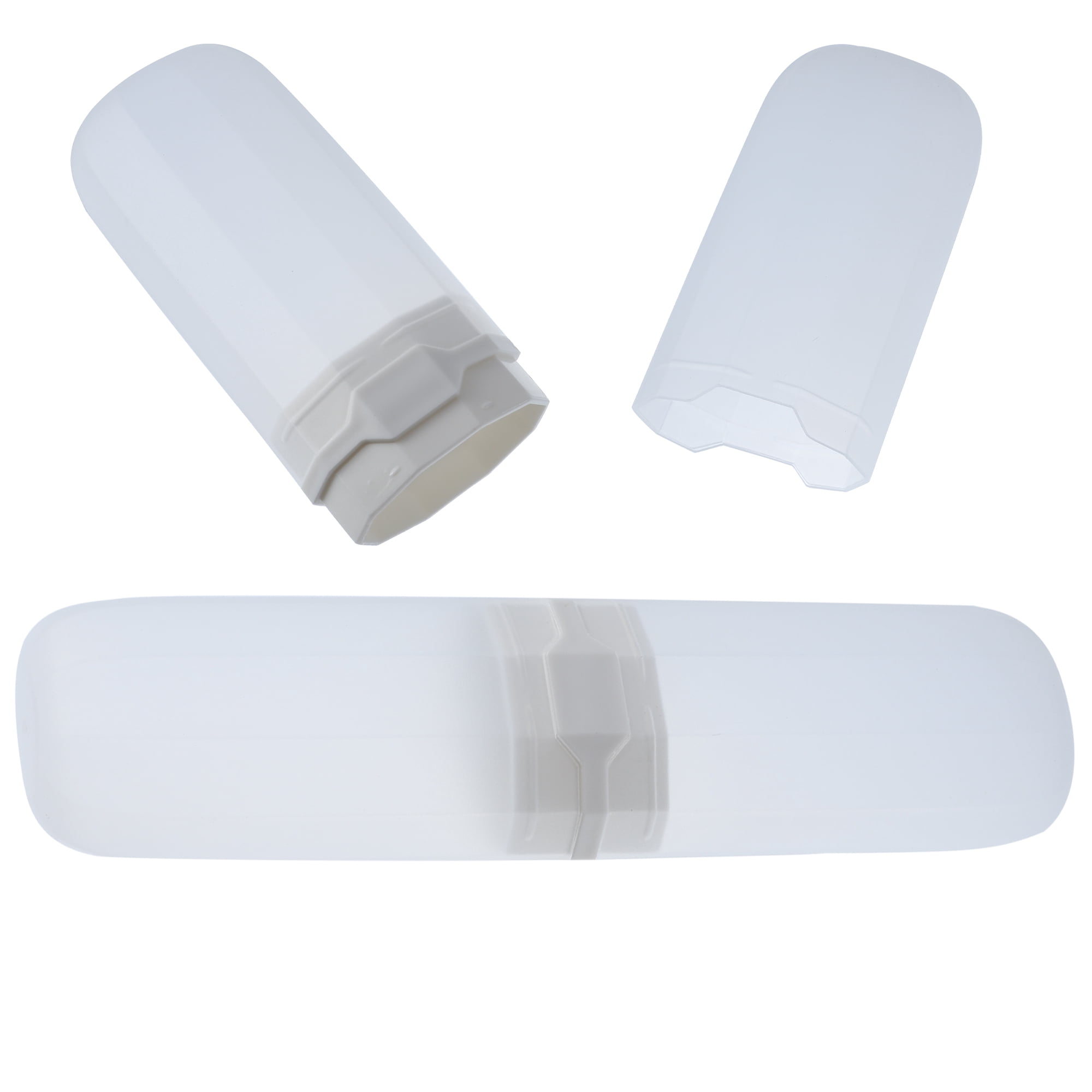 Unique Bargains Toothbrush Case Traveling Toothbrush Holder Case Plastic Clear 7.87"x2.17"