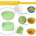 thumbnail image 5 of Air Fryer Silicone Bakeware, Oven Baking Tray, Round Reusable Air Fryer Silicone Liners, Green, 7.48inch, 5 of 7