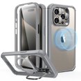 thumbnail image 1 of Funda ESR para iPhone 15 Pro con cristal templado gris transparente, 1 of 9