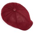 thumbnail image 5 of Men's Adjustable Fit Newsboy Cap Cotton Herringbone Flat Hat Washed Beret Ivy Style for Golf Cabbie Driving Casual Fashion (Wine), 5 of 8