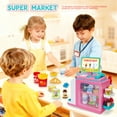 thumbnail image 6 of Kids Pretend Play Store Set with Toy Cash Register for Kids, 45 Piece Accessories Grocery Store Playset with Scanner, Food & Play Money & Ice Cream Maker, 6 of 8