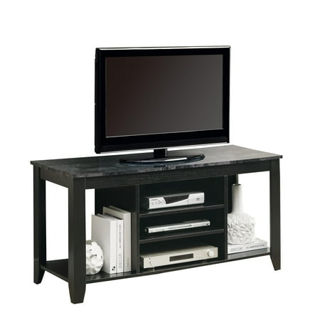 Monarch Specialties Black Grey Marble Top 48 L Tv Console I 3526 Monarch Specialties Black Grey Marble Top 48 L Tv Console I 3526