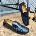 thumbnail image 3 of Men's Casual Loafers Slip On Leather Shoes Lightweight Driving Shoes Moccasins Classic Penny Loafer Flats Boat Shoes Big Size, 3 of 10