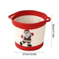thumbnail image 3 of JoyMoreHome Christmas Basket with Santa Claus or Reindeer Doll, Woven Cotton Rope Christmas Storage Basket with Handles, for Christmas Decoration Storage, 3 of 6