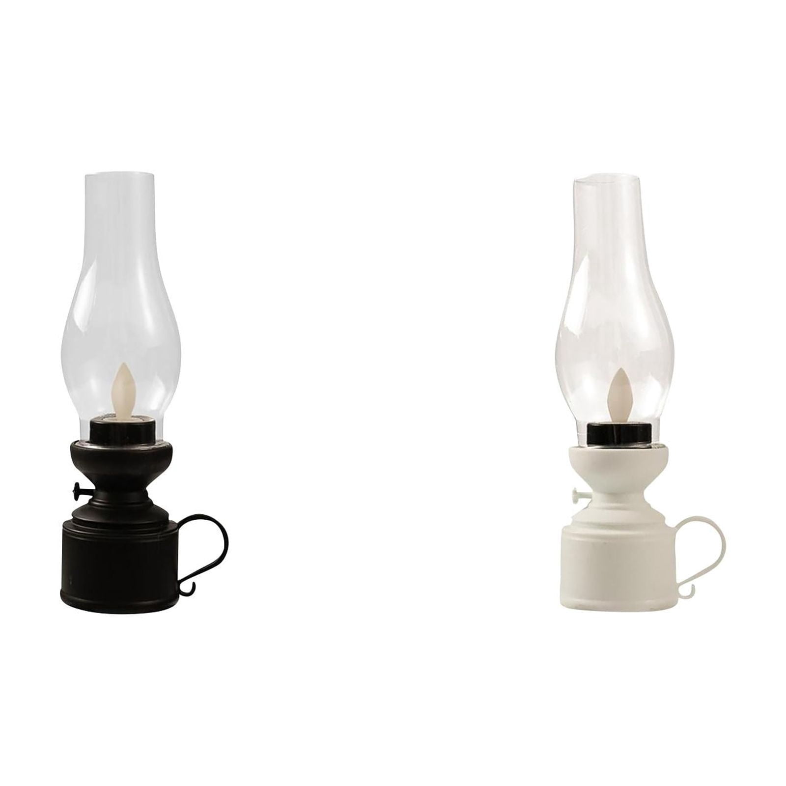 (2-Pack) Rinsvye Retro Flameless Table Lamp Clouds for Ceiling Led Kerosene Lamps Bedside Ceiling Projector Tables Oil Lamps Battery Handbag Light Powered Retro Candle Bedrooms Living Room Decoratio