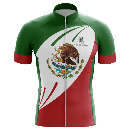 Chandail de Cyclisme pour Homme avec Drapeau du Mexique - 5TG