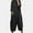 Black, variant on FchengtaiS Women's Long Sleeve Cotton Linen Jumpsuit Casual Solid Color Button Up Overalls Loose Baggy Wide Leg Jumpsuit with Pockets