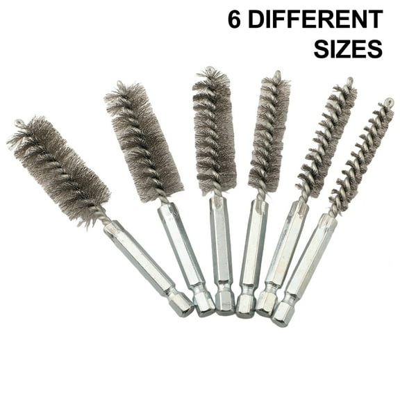 6 Pieces Of Drilling Wire Brushes,Stainless Steel Cleaning Brushes for Drill