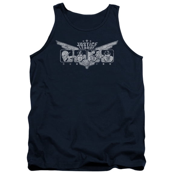 JLA Justice League Justice Wings Adult Tank Top Navy