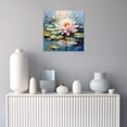thumbnail image 2 of ZHONGYUTONG Lotus Canvas Wall Art Blooming White Flower Painting Zen Floral Watercolour Picture Print for Bathroom Decor Framed (12.00" x 12.00"), 2 of 5