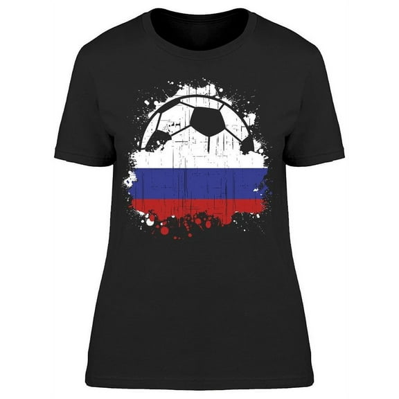 Russia Soccer Team T-Shirt Women -Image by Shutterstock Women T-Shirt, Female x-Large