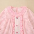 thumbnail image 6 of HCNTES Girls Fall Winter Outfits 6 12 18 24 Months 1T 2T 3T 4T Baby Girls Infant Clothing Soft Christmas Plaid Ruffled Set Embroidered Long-Sleeve Top and Solid Flared Pant 2PCS Set, 6 of 7