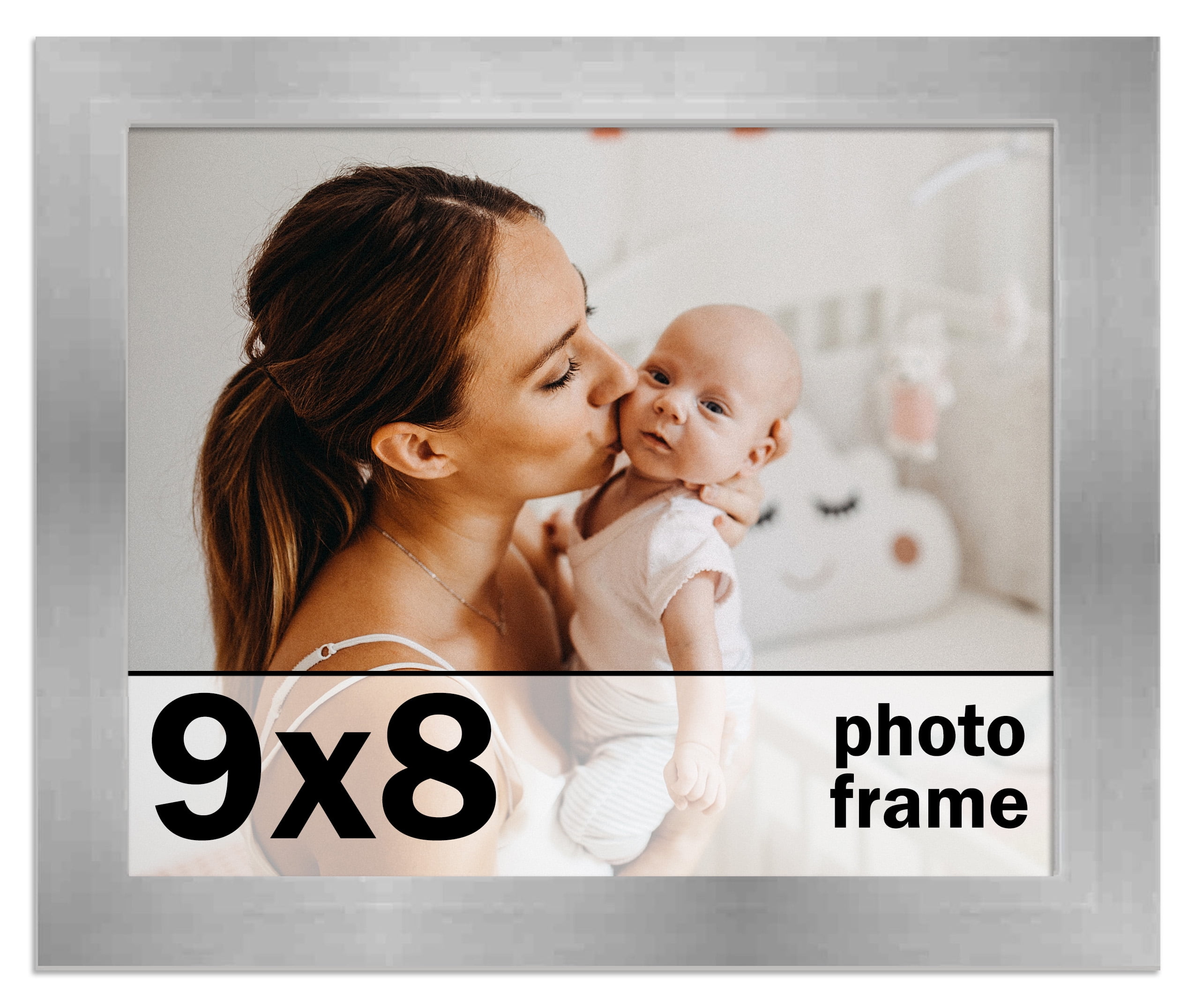 9x8 Frame Stainless Steel Silver Picture Frame Modern Photo Frame