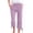Purple, variant on yunLCZ Women's Casual Plus Size Pants Women Fashion Solid Color Cotton Elastic Long Pants Beach Leisure Trousers Linen Casual Lounge Sweatpants