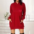 thumbnail image 2 of Vestido de sudadera con capucha de manga larga con estampado de corazón de amor del día de San Valentín para mujer Pompotops  hdfakjf2077, 2 of 6