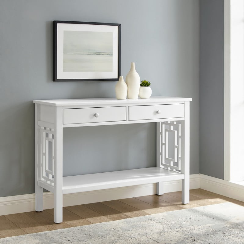 Linon Linon Whitley TwoDrawer Console Table, White