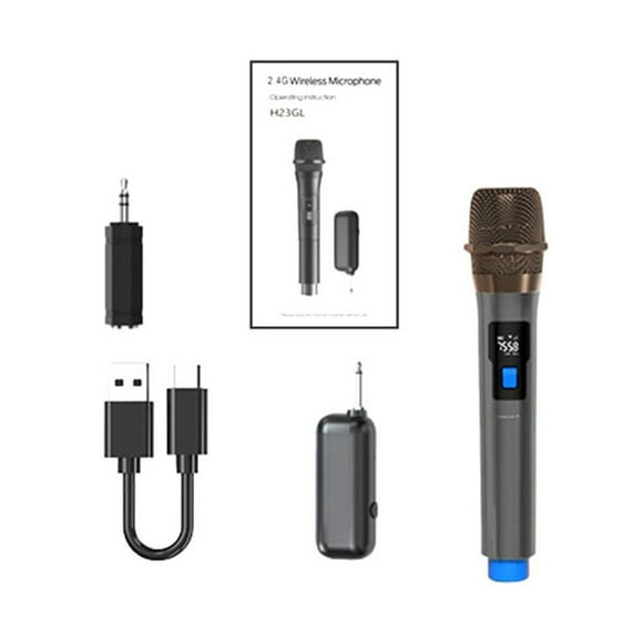 Sistema dinámico de micrófono inalámbrico de mano dual para eventos y actuaciones