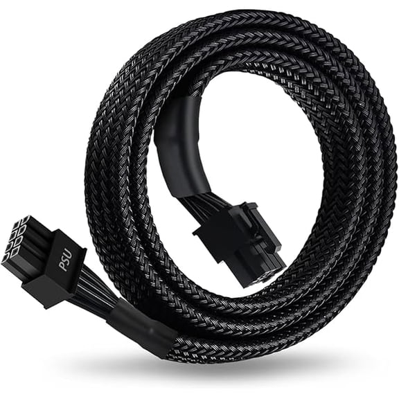 8 Pin PCIe Cable for EVGA Power Supply, PCIe 8 Pin Male to (6 2) Male PCI Express Power Adapter Sleeved 25-inch (63cm)