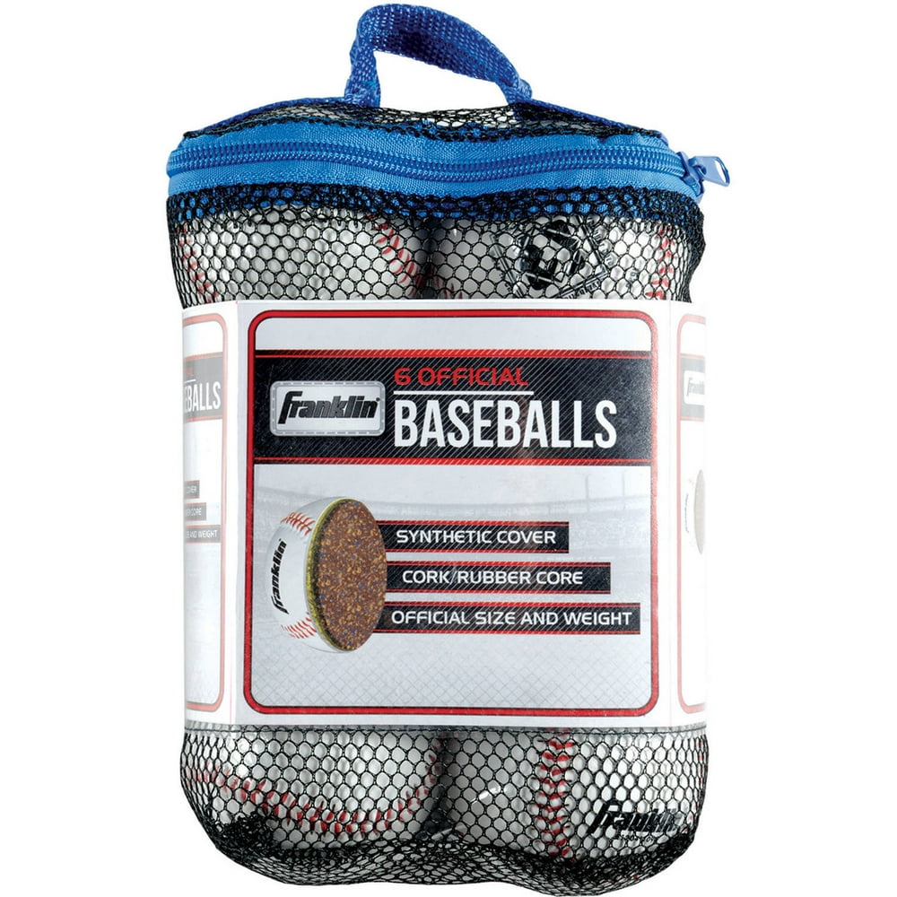 Franklin Sports Official League Practice Baseballs, 6 Pack Walmart