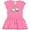 Raspberry with Polka Dots, variant on Inktastic Hey, Guess What? Chicken Butt Girls Baby Dress