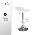 thumbnail image 4 of Taburetes de bar (2 unidades, altura regulable, de piel sintética, barra giratoria, mesa de cocina, altura de bar, taburetes, sillas de comedor, 2 unidades) Color Blanco Stay Elit Minimalista, 4 of 6