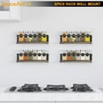 thumbnail image 2 of SpaceAid Spice Rack with 24 Spice Jars, Wood Hanging Seasoning Shelf for Cabinet Door or Wall Mount (4 Pack)，Brown, 2 of 7