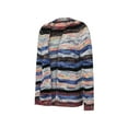 thumbnail image 5 of KOMOO Women Rainbow Cardigan Sweater Long Sleeve Multicolor Striped Sweaters Loose Knit Coat Outwear with Pockets, 5 of 9