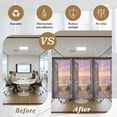 thumbnail image 5 of Vintage Door Coastal Window Privacy Film, Sunset Seaside Summer Beach Static Cling UV Sun Blocking Heat Control Window Tint Day and Night, Non-Adhesive One Way Windows Privacy Cover 17.7''x39.3'', 5 of 7