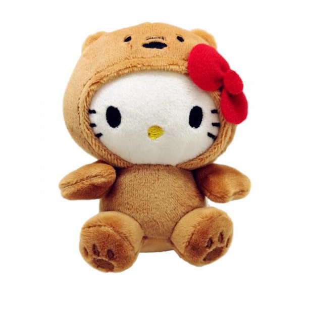 Colgante de cuerda de pelo de felpa Kawaii Sanrios Cherry, My Kuromi Melody, animales lindos de dibujos animados, muñeco de peluche, broche, llavero suave, juguete para regalos