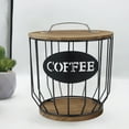 thumbnail image 5 of Txkrhwa K Cup Holder Coffee Pod Holder Large Capacity Black Wire Coffee Pod Storage Organizer with Wooden Base Coffee Bar Accessories for Counter, 5 of 10