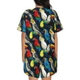 thumbnail image 3 of Naloa Parrot Women's Short-Sleeved Pajama Set, Loungewear, Summer pajamas, Breathable Cozy - 4X-Large, 3 of 9