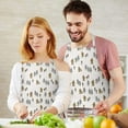thumbnail image 3 of White Bigfoot and Tree Pattern Apron-Garden Aprons for Women with Pockets-Cotton Linen Waterproof Kitchen Cooking Gardening Aprons Adjustable for Kitchen,Cooking,BBQ and Salon 33x27 Inch, 3 of 7