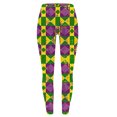 thumbnail image 5 of Feancey Prime Sales High Waisted Leggings for Women Buttery Soft Mardi Gras Yoga Pants Novelty Holiday Print Carnival Party Tights Slim Stretchy Running Workout Leggings Multicolor S, 5 of 7