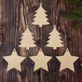 thumbnail image 4 of Adorno de madera rústica con forma de estrella, decoración colgante, adornos de madera en forma de estrella de madera Natural, compatibles con decoración de banderines para fiestas, 4 of 5