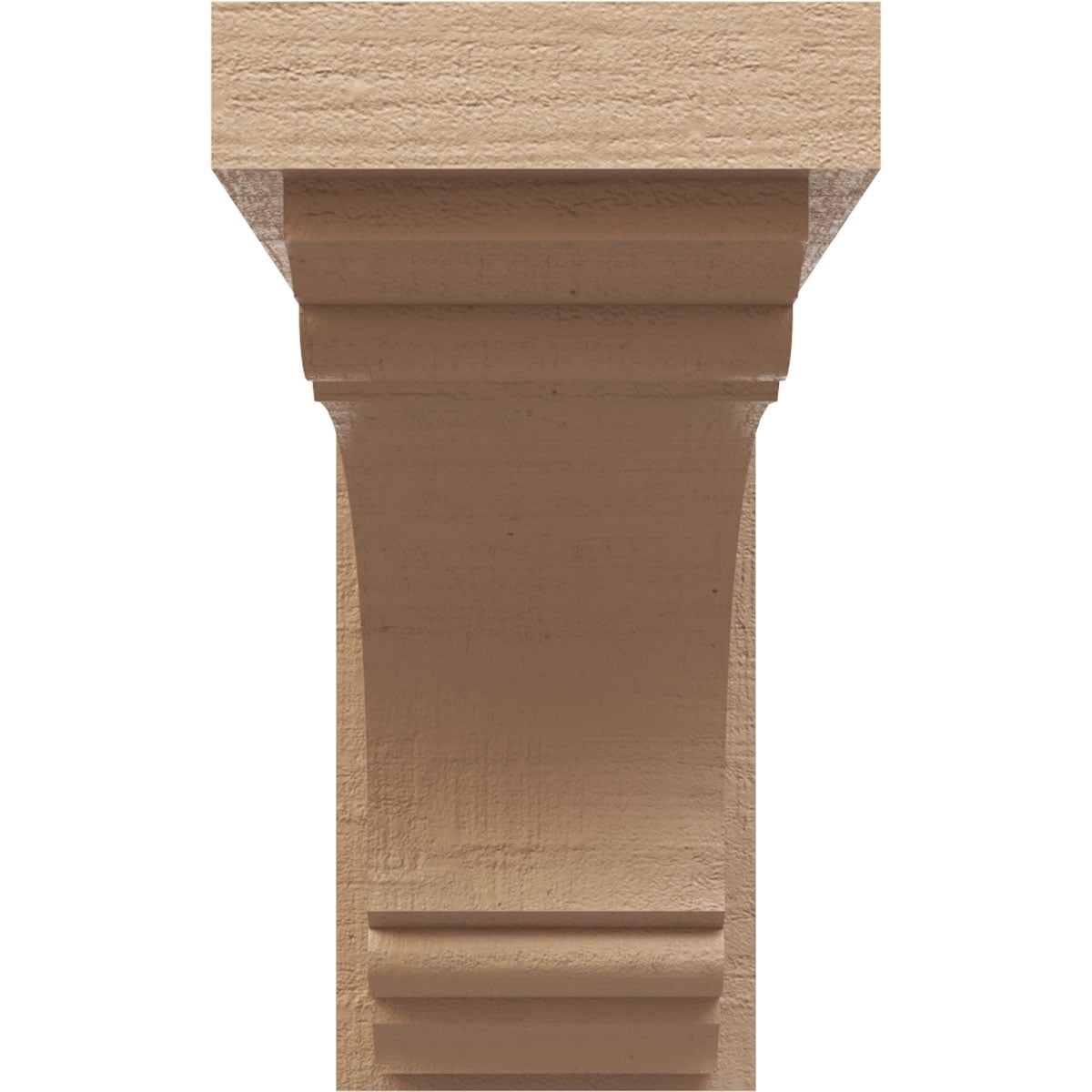 5"W x 15"D x 10"H Classic Warren Rough Cedar Woodgrain TimberThane Corbel, Primed Tan