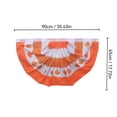 thumbnail image 4 of Thanksgiving Half Circle Porch Banner, Orange White Pumpkin Pleated Fan Bunting with Fall Harvest Pattern, for Front Door Porch Balcony Railing Window Autumn Party Home Decor, 4 of 8