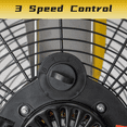 thumbnail image 4 of 8200 CFM 24 inch Portable High Velocity Drum Fan With Powerful 1/3 HP Motor, Turbo Blade, 3 Speed Low Noise Design and 9ft Power Cord for Air Circulation, Convenience - UL Listed, 4 of 13